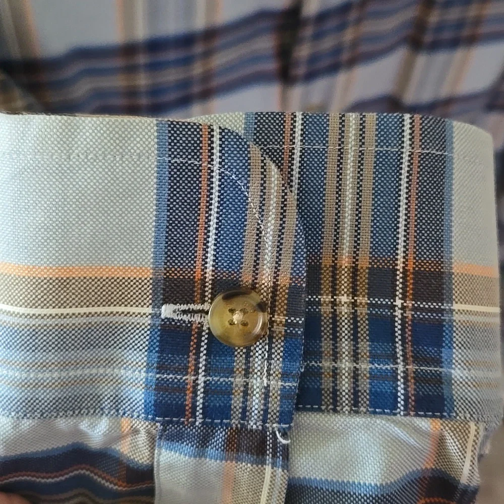 Brooks Brothers Men's Blue Plaid Shirt - Picture 2 of 9